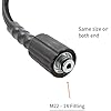 WXNANY High Pressure Washer Hose Braided 25ft Hose Tubing Braid Reinforced 3600 PSI M22-14mm Fittings