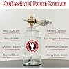 WXNANY Transparent Pressure Washer Foam Cannon, 4000 PSI Car Wash Foam Sprayer with 360 Degree Rotating Nozzle Head, 1/4 Inch Quick Connect, 1L Bottle Fits Most Power Washing, Adjustable Soap Cannon