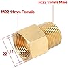 WXNANY Pressure Washer Coupler Adapter M22-14mm Female Thread to M22 Female Fitting