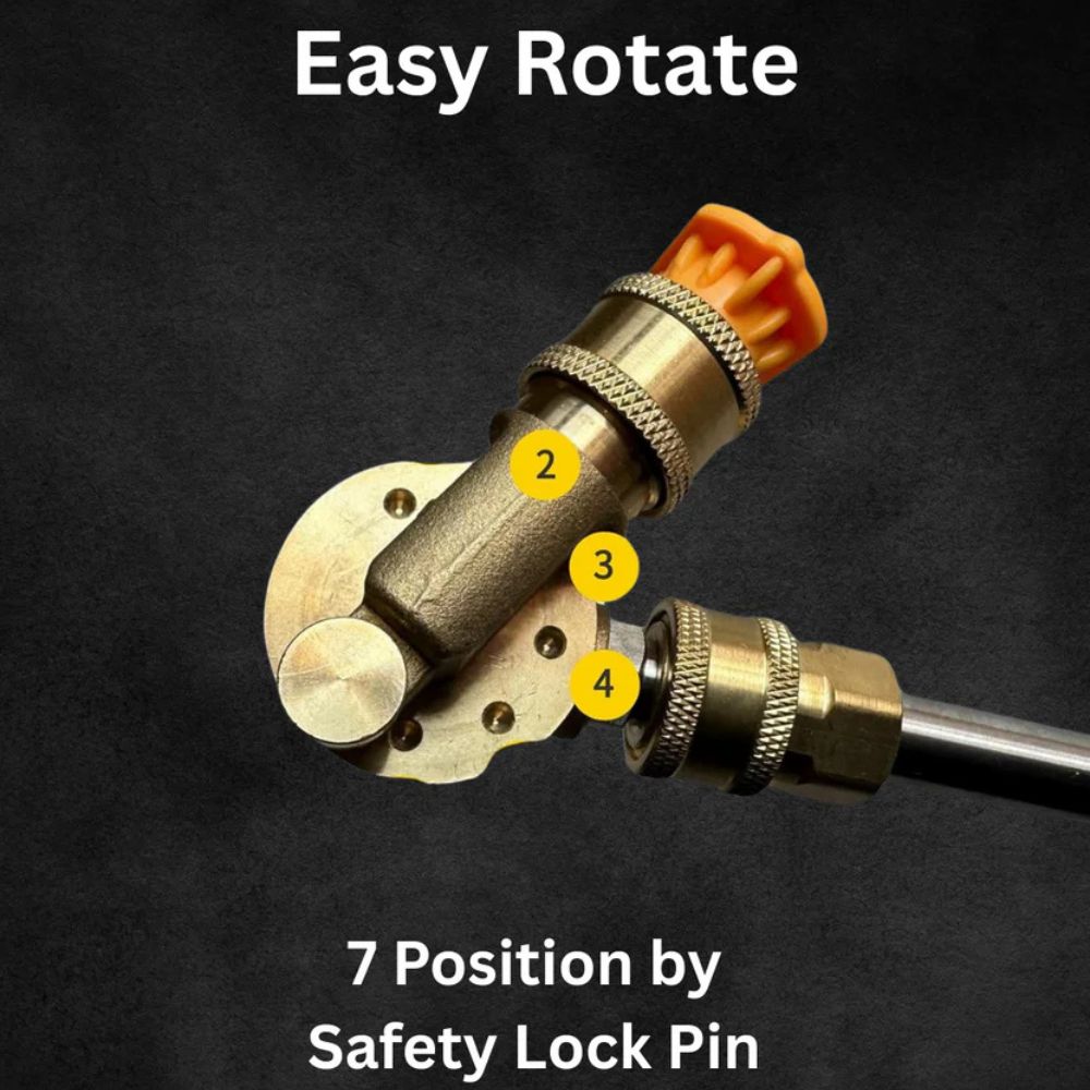 FGDCHNJ Pressure Washer Pivot Nozzle – 1/4" Quick Connect Adjustable Angle Adapter