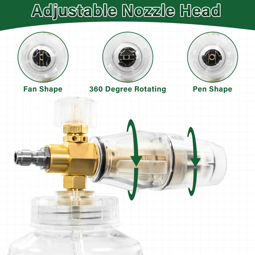 FGDCHNJ 4000 PSI Foam Cannon – 360° Nozzle, 1L Bottle