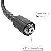 WXNANY Pressure Washer Hose 1/4 Inch Kink Resistant Universal Power Washer Hose 50ft Max Working Pressure 4000 PSI M22-14mm Fittings Steel Wire Braided