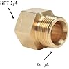 WXNANY Adaptor G1/4 Female to NPT1/4 Male to 5000PSI