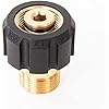 WXNANY Pressure Washer Adapter, Metric M22 15mm Female Thread to M22 14mm Male Fitting, 5000 PSI