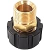 WXNANY Pressure Washer Adapter, Metric M22 15mm Female Thread to M22 14mm Male Fitting, 5000 PSI