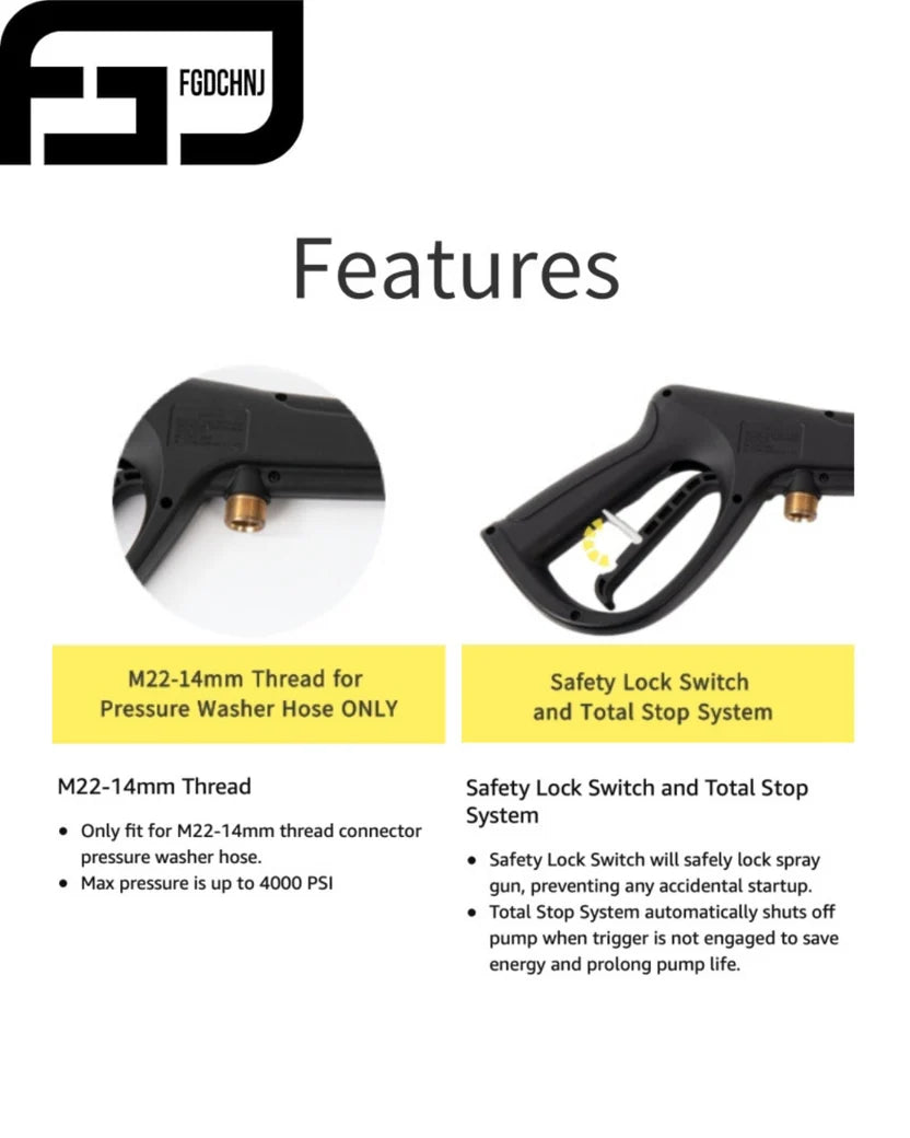 FGDCHNJ Pressure Washer Gun Replacement