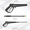 WXNANY Replacement Pressure Washer Gun Power Spray Car Wash Gun with Extension Wand M22-15mm Thread Fitting 5 Nozzle Tips and Holder, 2600PSI 6GPM