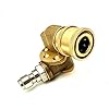 WXNANY Quick Connecting Pivoting Brass Coupler Adapter Universal Pressure Washer Accessories Kit, 1/4" 4500PSI 2.5GPM 240 Degree with 5 Angles, 4 Power Washer Nozzle Tips and Holder