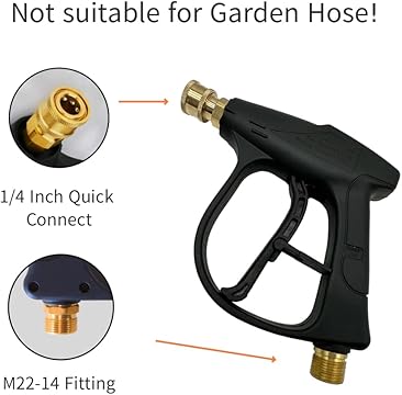 WXNANY Foam Lance Cannon Kit with 1 Wash Sprayer 1 Liter Bottle 1 Coupler 5 Tips and Holder