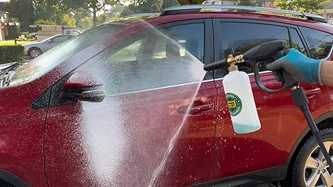 Pressure Washer Foam Cannon with 1/4” Quick Connector, 1 Liter Bottle, Car Wash Foam Gun