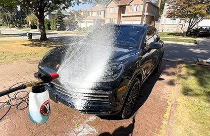 WXNANY Pressure Washer Foam Cannon Heavy Duty Foam Wash Gun with 1/4 Inch Connector 1 Liter Bottle
