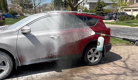 Pressure Washer Foam Cannon with 1/4” Quick Connector, 1 Liter Bottle, Car Wash Foam Gun