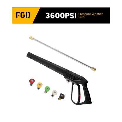 FGDCHNJ 3600 PSI Pressure Washer Gun with 36” Wand & 5 Nozzles