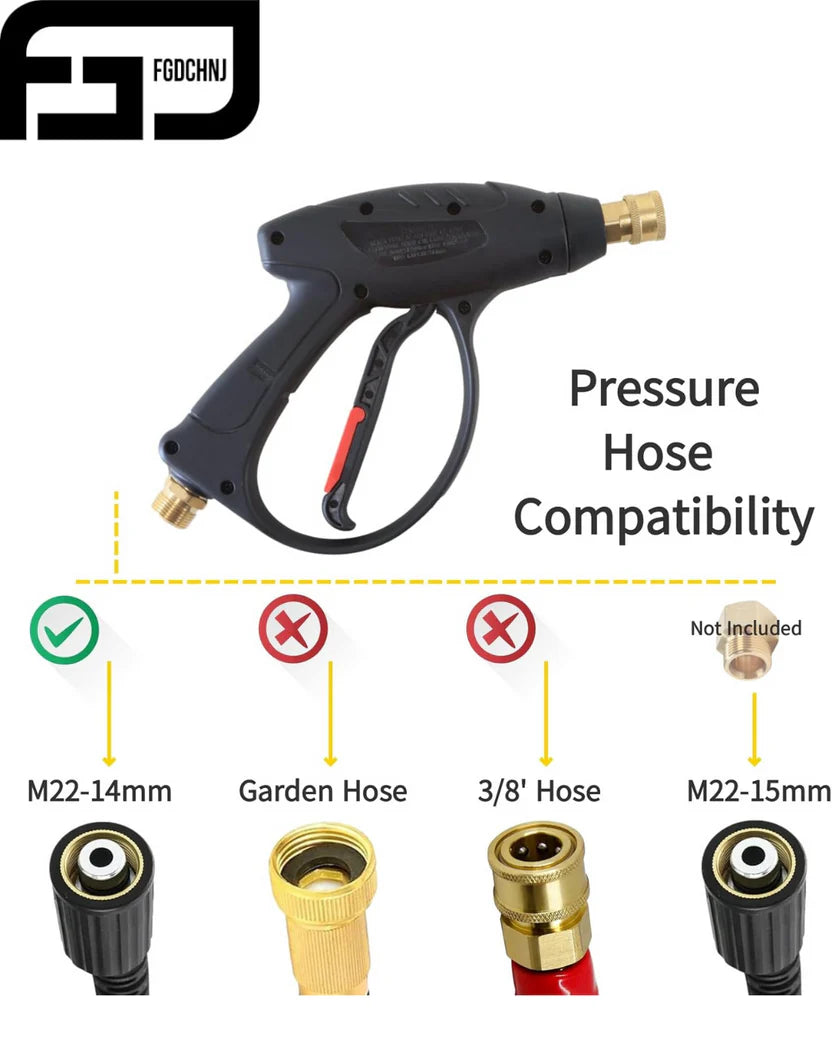 FGDCHNJ 3600 PSI Washer Gun – Compatible with M22-14mm Hose
