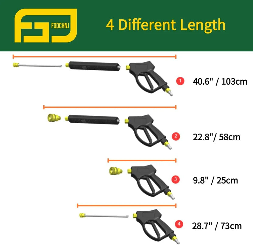 FGDCHNJ PowerWash Pro – 5000PSI Gun with 40” Extension