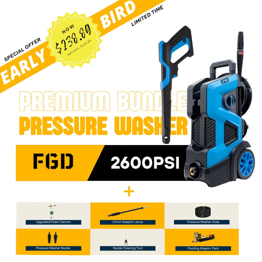 FGDCHNJ 2600 PSI Electric Pressure Washer Premium Bundle