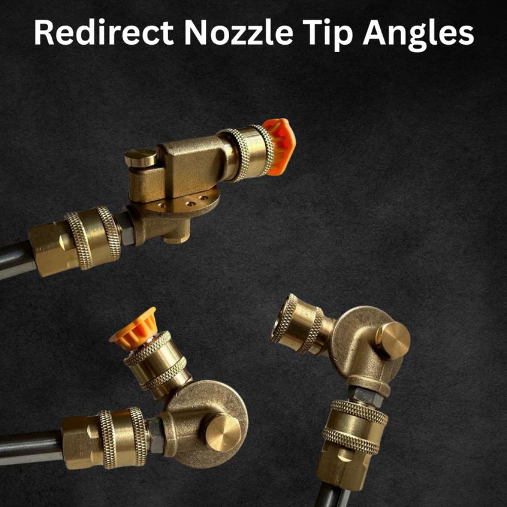 FGDCHNJ Pressure Washer Pivot Nozzle – 1/4" Quick Connect Adjustable Angle Adapter