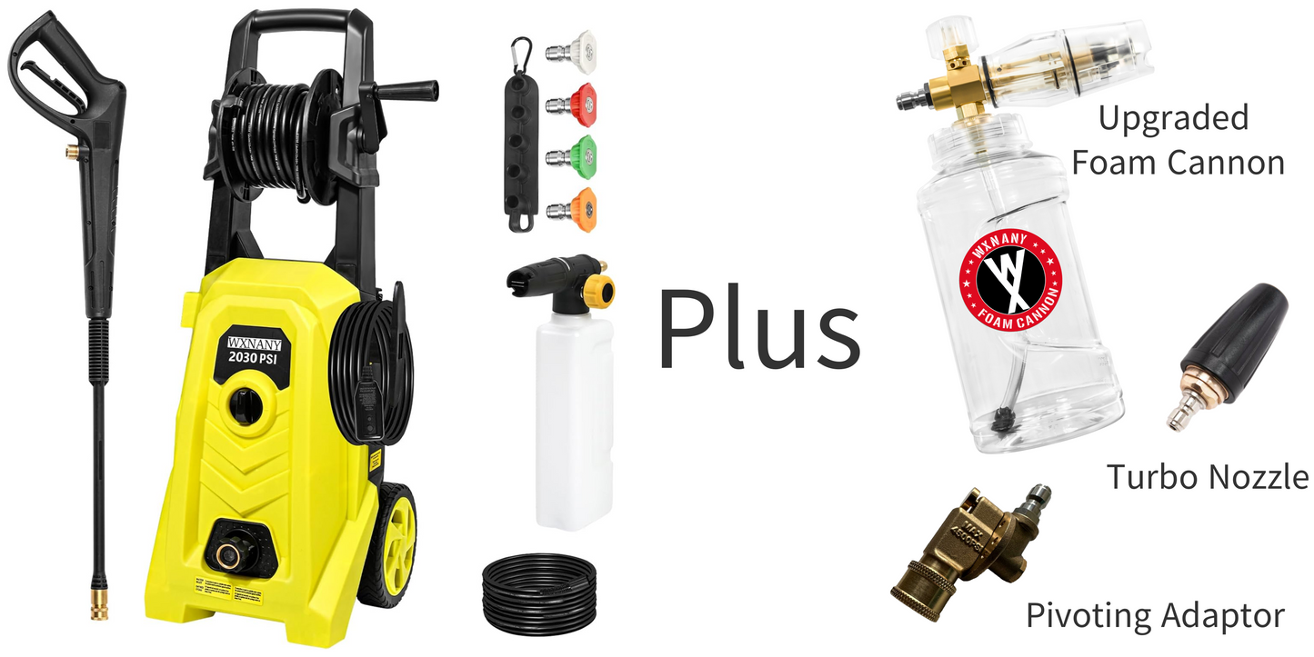 WXNANY 2030 PSI Electric Pressure Washer Premium Bundle
