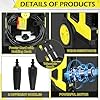 WXNANY 2500PSI Electric Pressure Washer with Build-in Hose Reel, Adjustable Wand and Turbo Spray Nozzle 1.76GPM Power Washer Electric Powere with on Borad soap Cannon for Car, House, Patio Cleaning