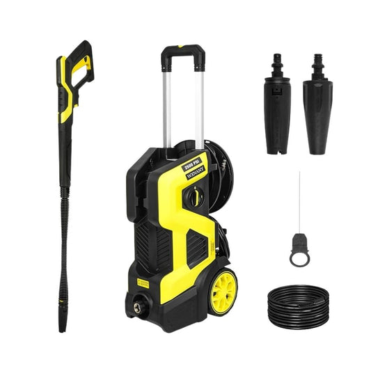 WXNANY 2500PSI Electric Pressure Washer with Build-in Hose Reel, Adjustable Wand and Turbo Spray Nozzle 1.76GPM Power Washer Electric Powere with on Borad soap Cannon for Car, House, Patio Cleaning