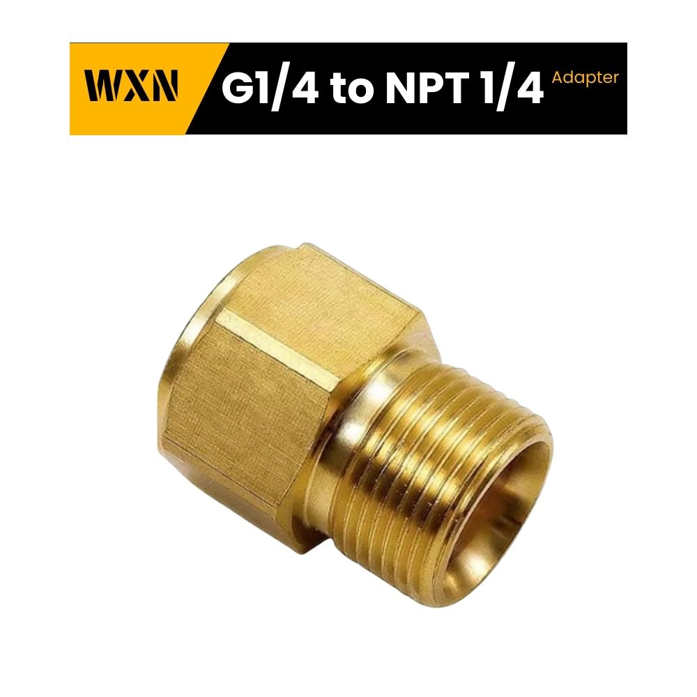 WXNANY Adaptor G1/4 Female to NPT1/4 Male to 5000PSI