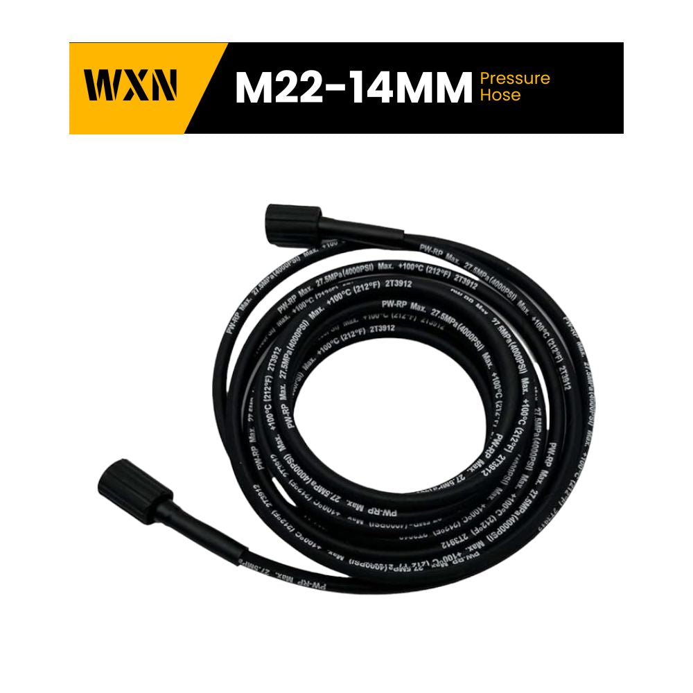 WXNANY Pressure Washer Hose 1/4 Inch Kink Resistant Universal Power Washer Hose 50ft Max Working Pressure 4000 PSI M22-14mm Fittings Steel Wire Braided