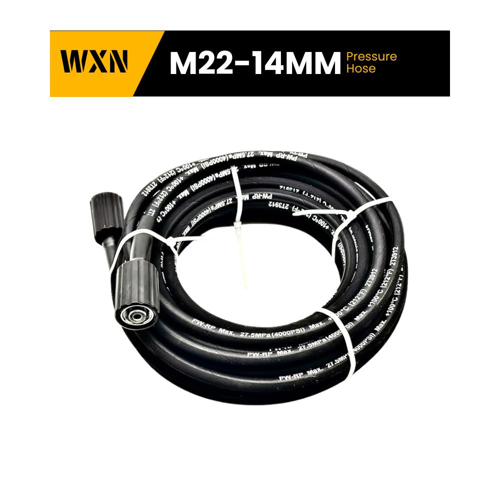 WXNANY Pressure Washer Hose M22-14mm Fittings 1/4 Inch Kink Resistant Universal Power Washer Hose 25ft Max Working Pressure 4000PSI Steel Wire Braided